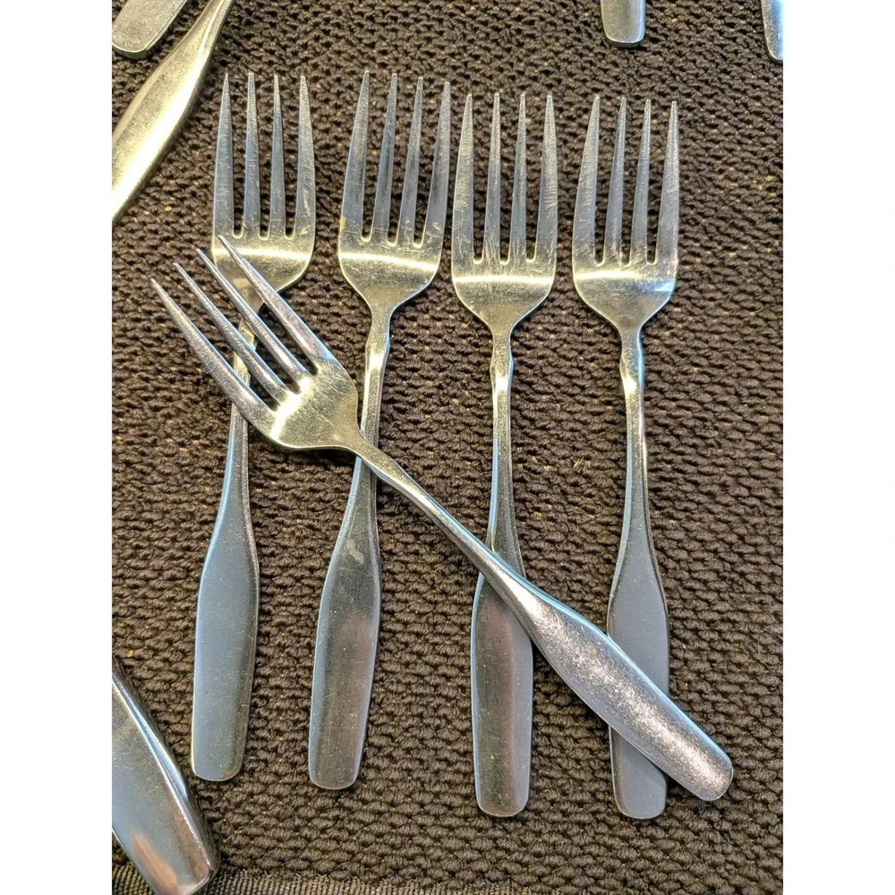 Vintage Stainless Steel Japan Flatware Set Mid-Century Modern Minimalist Lot